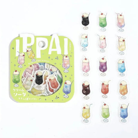 Flake stickers - Ippai - Cream Soda is full of cream soda! - 2 - BGM - Tidformera