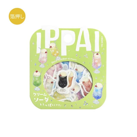 Flake stickers - Ippai - Cream Soda is full of cream soda! - 1 - BGM - Tidformera