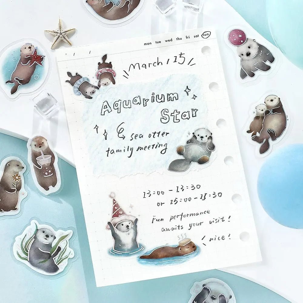 Flake stickers - Ippai - Full of sea otters! - 2 - BGM - Tidformera