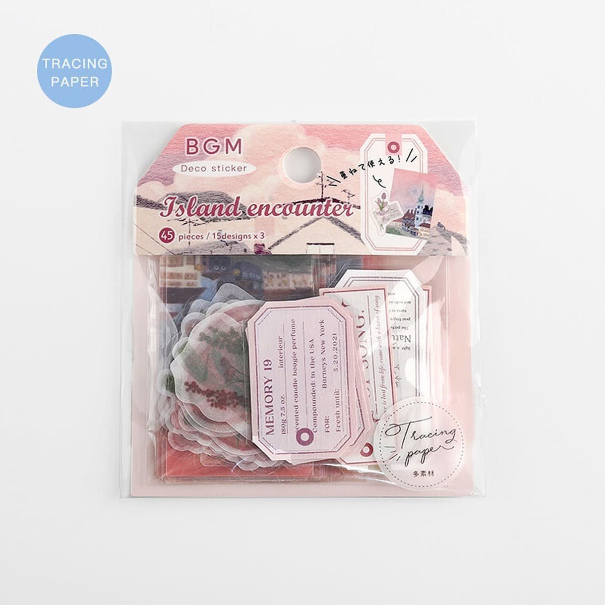 Flake stickers Island encounter - Pink - BGM - Tidformera