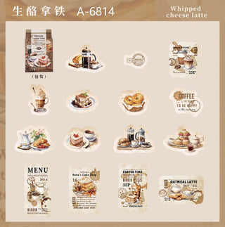 Flake stickers Leisure coffee time - Cheese Latte - 1 - Other - Tidformera