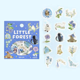 Flake stickers Little Forest - Blue - BGM - Tidformera