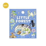 Flake stickers Little Forest - Blue - BGM - Tidformera