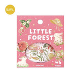 Flake stickers Little Forest - Pink - BGM - Tidformera