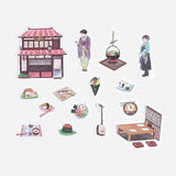 Flake stickers Little Shop - Japanese Restaurant - BGM - Tidformera