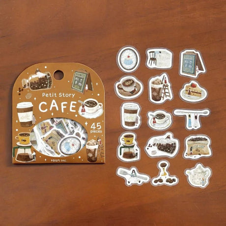 Flake stickers - Petit Story - Cafe - 4 - BGM - Tidformera