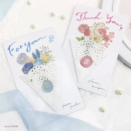 Flake stickers Poche Bouquet Bloom - Blue - 2 - Q - LiA - Tidformera