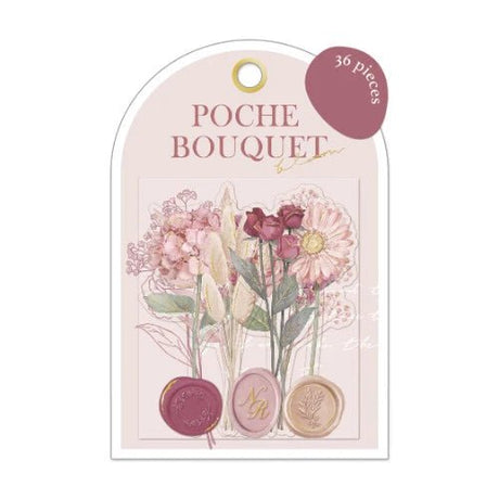 Flake stickers Poche Bouquet Bloom - Dusty Pink - Q-LiA - Tidformera