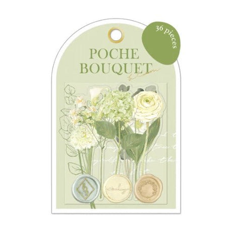 Flake stickers Poche Bouquet Bloom - Lime Green - 1 - Q - LiA - Tidformera