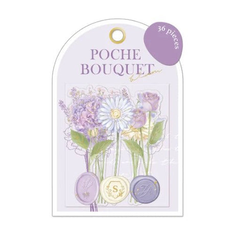Flake stickers Poche Bouquet Bloom - Purple - Q-LiA - Tidformera