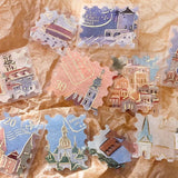 Flake stickers Post Office - Around the World - BGM - Tidformera