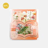 Flake stickers Post Office - Botanical illustrated book - Red - BGM - Tidformera