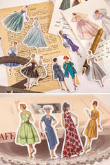 Flake stickers - Retro Fashion - Parisian Famous women - Other - Tidformera