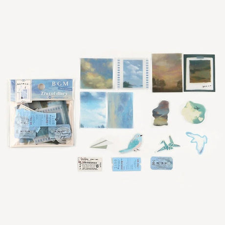 Flake stickers Travel Diary - Sky - BGM - Tidformera