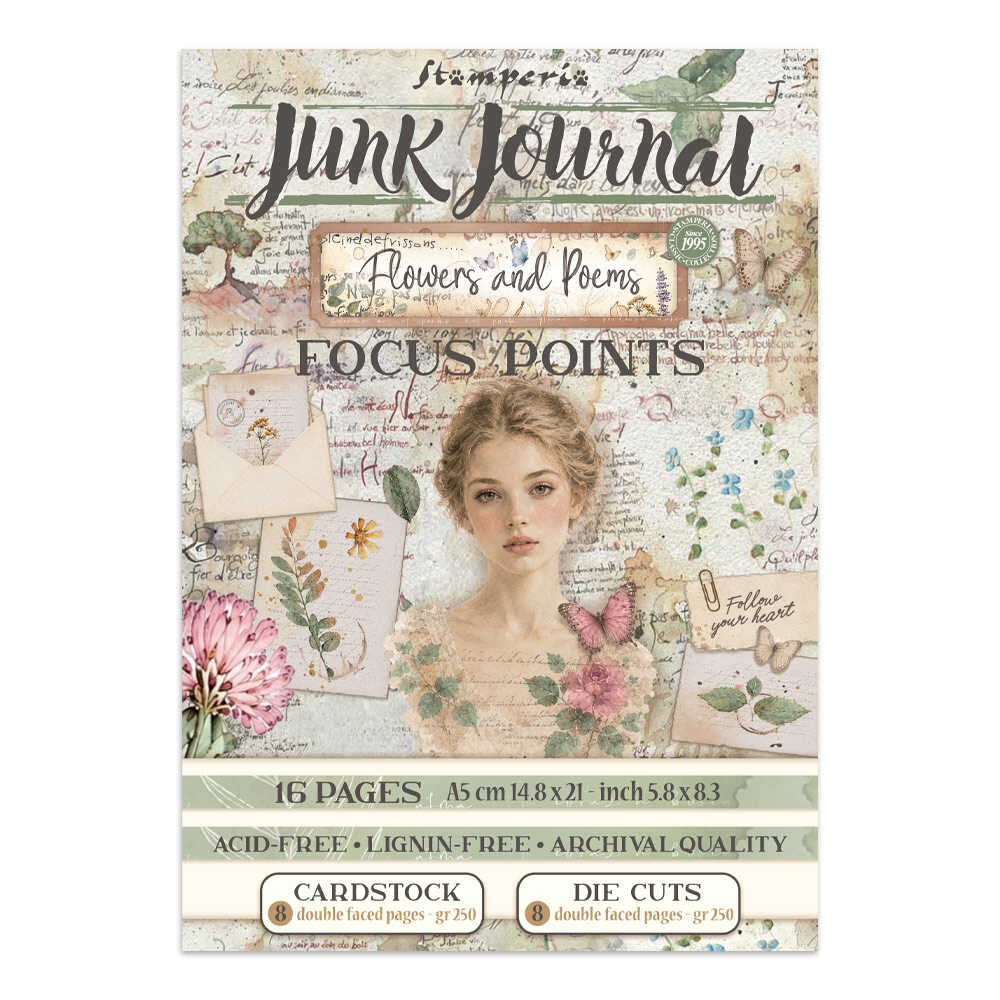 Focus points - Junk Journal - Flowers and Poems - 1 - Stamperia - Tidformera