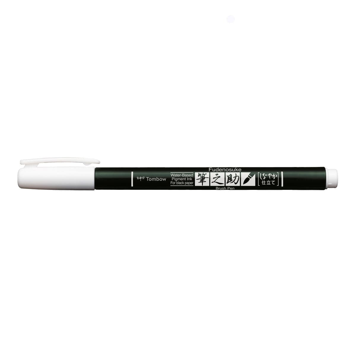 Fudenosuke Brush pen Pastel Soft - White - Tombow - Tidformera