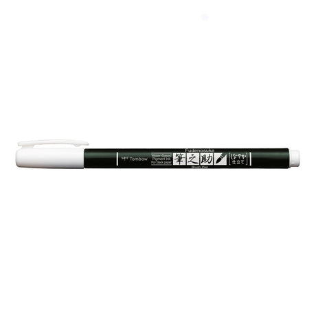 Fudenosuke Brush pen Pastel Soft - White - 1 - Tombow - Tidformera