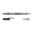 Fudenosuke Brush pen Twin Black and grey - Tombow - Tidformera