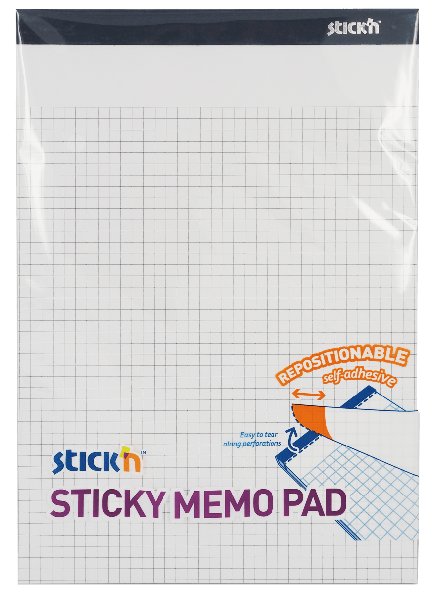Fyndhörna - Sticky Memo 254x178 50 Blad Rutat Vit - 1 - Tidformera - Tidformera
