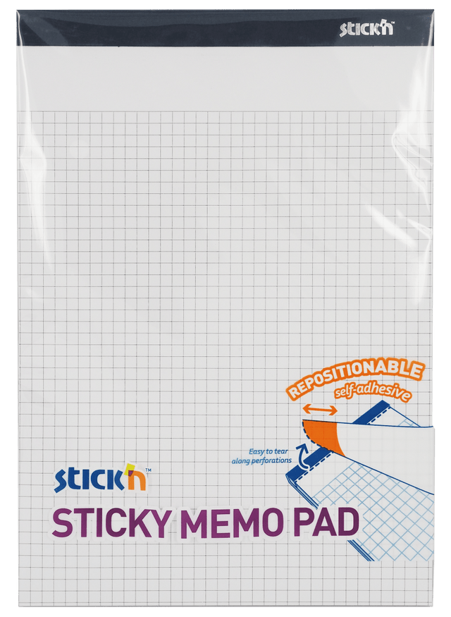 Fyndhörna - Sticky Memo 254x178 50 Blad Rutat Vit - 1 - Tidformera - Tidformera