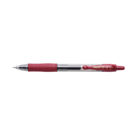 G-2 Gelkulpenna Medium 07 - Dark red - Pilot - Tidformera