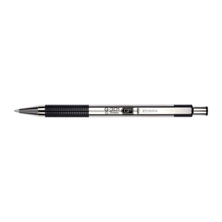 Gel Pen G301 - 0,7 - Black från Zebra. En silverfärgad penna med metallkropp och svarta detaljer. - Tidformera
