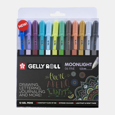 Gelly roll Moonlight 06 fine 12 - pack UNIQUE COLLECTION Cosmos - 1 - Sakura - Tidformera