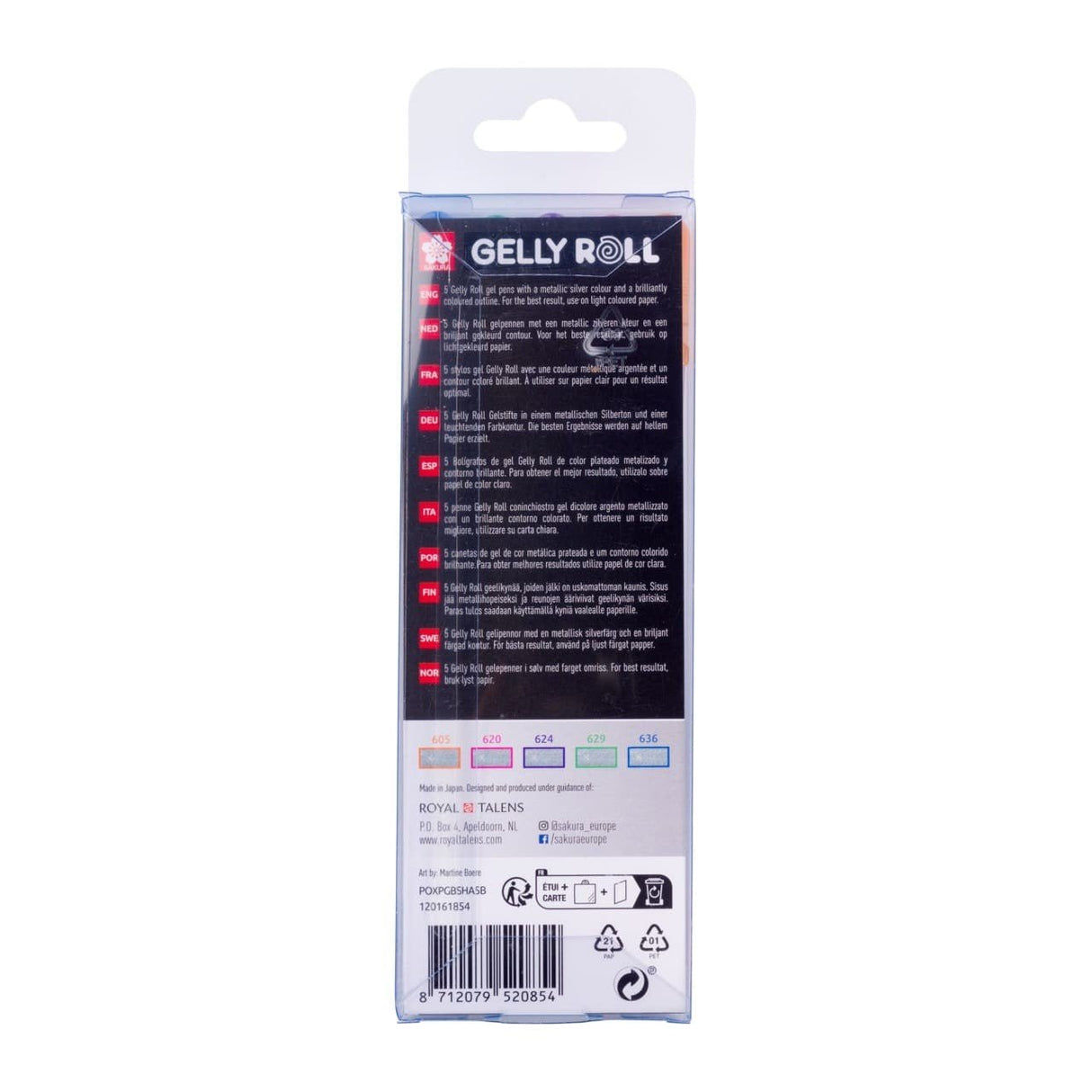 Gelly roll Silver shadow Outlines 5 - pack - 4 - Sakura - Tidformera