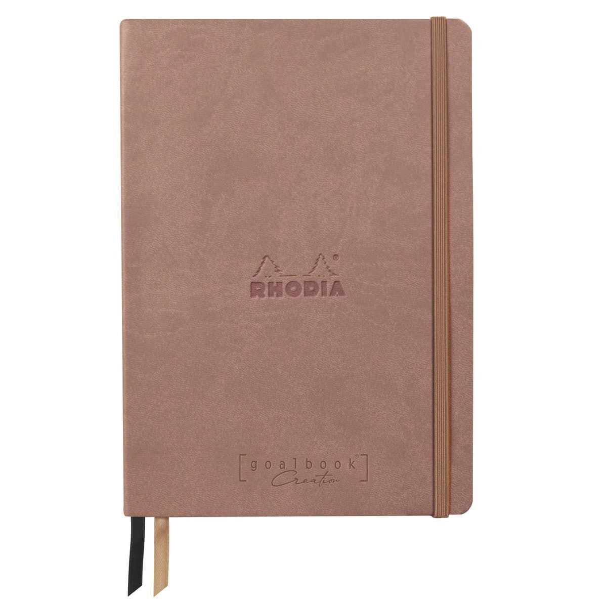 GoalBook Creation Dotted Notebook Svart papper - Rosewood - Rhodia - Tidformera