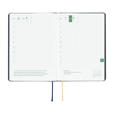 Hobonichi HON A6 Slash Navy - 2027 - 6 - Hobonichi Techo - Tidformera