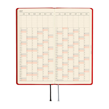 Hobonichi - Weeks Colors: Poppy Red - 2027 - 5 - Hobonichi Techo - Tidformera