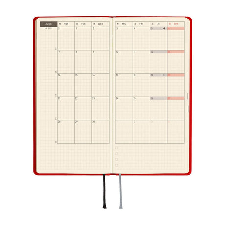 Hobonichi - Weeks Colors: Poppy Red - 2027 - 3 - Hobonichi Techo - Tidformera