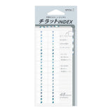 Index Chiratto Stickers - Number Blue - 1 - Midori - Tidformera