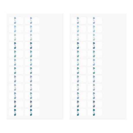 Index Chiratto Stickers - Number Blue - 4 - Midori - Tidformera