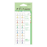 Index Chiratto Stickers - Number Color - 1 - Midori - Tidformera
