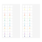 Index Chiratto Stickers - Number Color - 4 - Midori - Tidformera