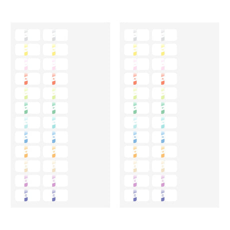 Index Chiratto Stickers - Number Color - 4 - Midori - Tidformera