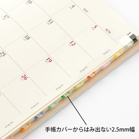 Index Chiratto Stickers - Number Color - 5 - Midori - Tidformera