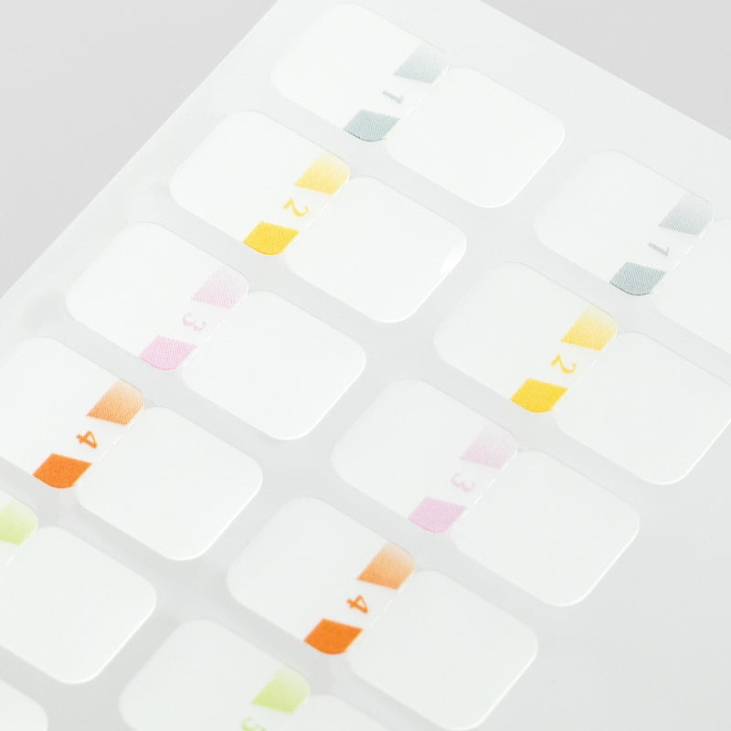 Index Chiratto Stickers - Number Color - 2 - Midori - Tidformera
