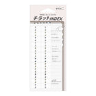 Index Chiratto Stickers - Number Gray - 1 - Midori - Tidformera
