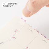 Index Chiratto Stickers - Number Pink - 3 - Midori - Tidformera