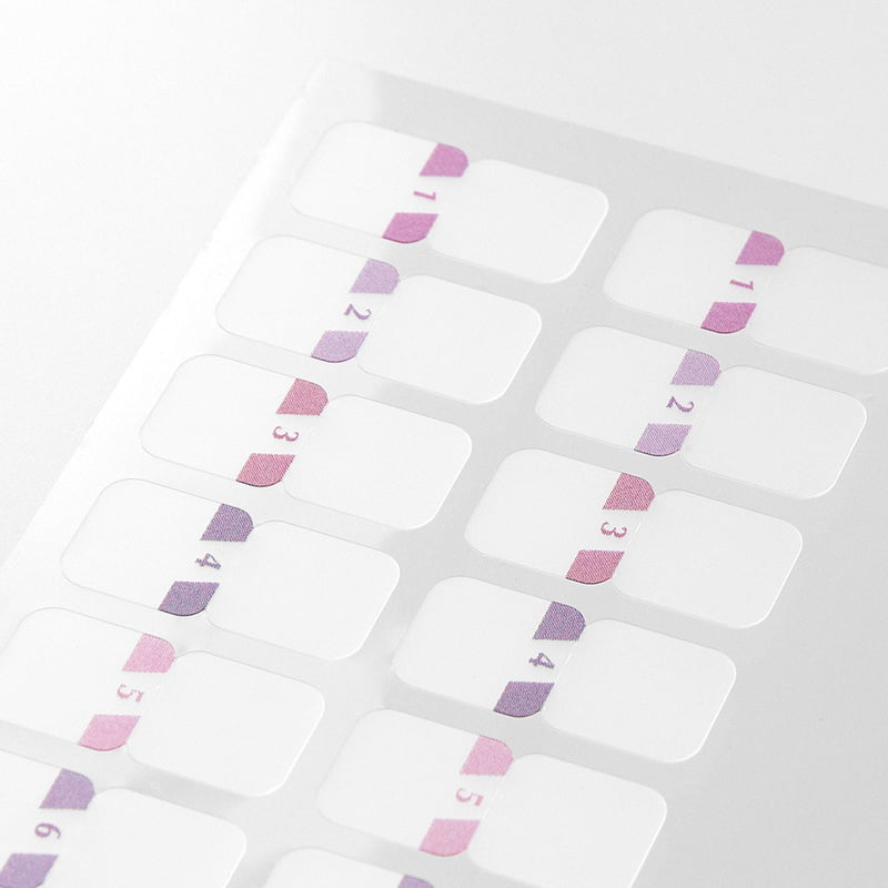 Index Chiratto Stickers - Number Pink - 2 - Midori - Tidformera