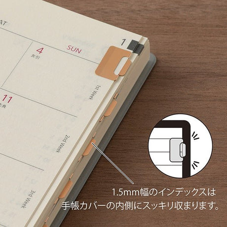 Index clips Chiratto Small - Orange - 4 - Midori - Tidformera