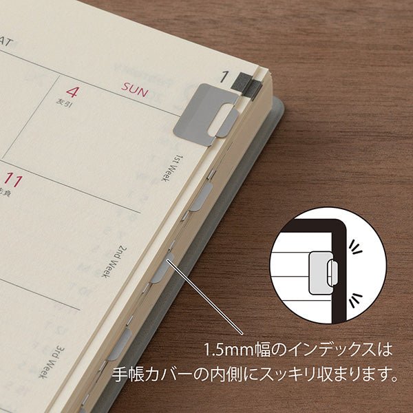 Index clips Chiratto Small - Silver - 4 - Midori - Tidformera