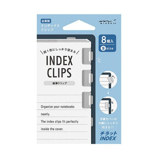 Index clips Chiratto Small - Silver - 1 - Midori - Tidformera