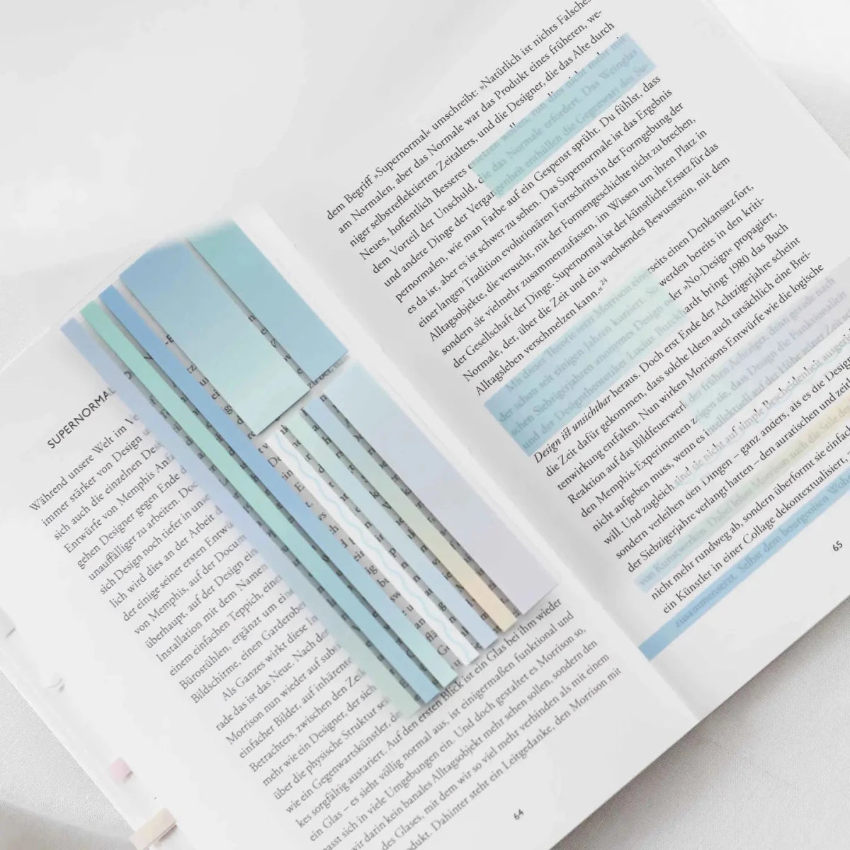 Index Highlighter Sticky notes - Ocean Blue - 1 - Ordinate - Tidformera