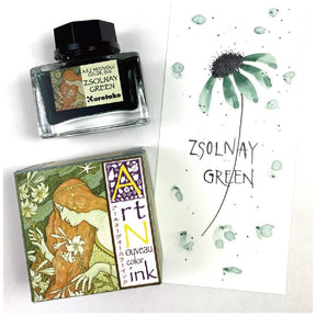Ink café Art nouveau color ink - ZSOLNAY GREEN - 1 - ZIG Kuretake - Tidformera