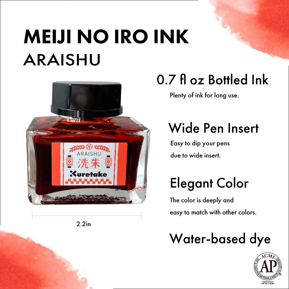 Ink café MEIJI NO IRO - ARAISHU - ZIG Kuretake - Tidformera