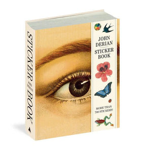 John Derian - Sticker Book - A treasure trove of 700 stickers. Framsidan på en str bok. - Tidformera