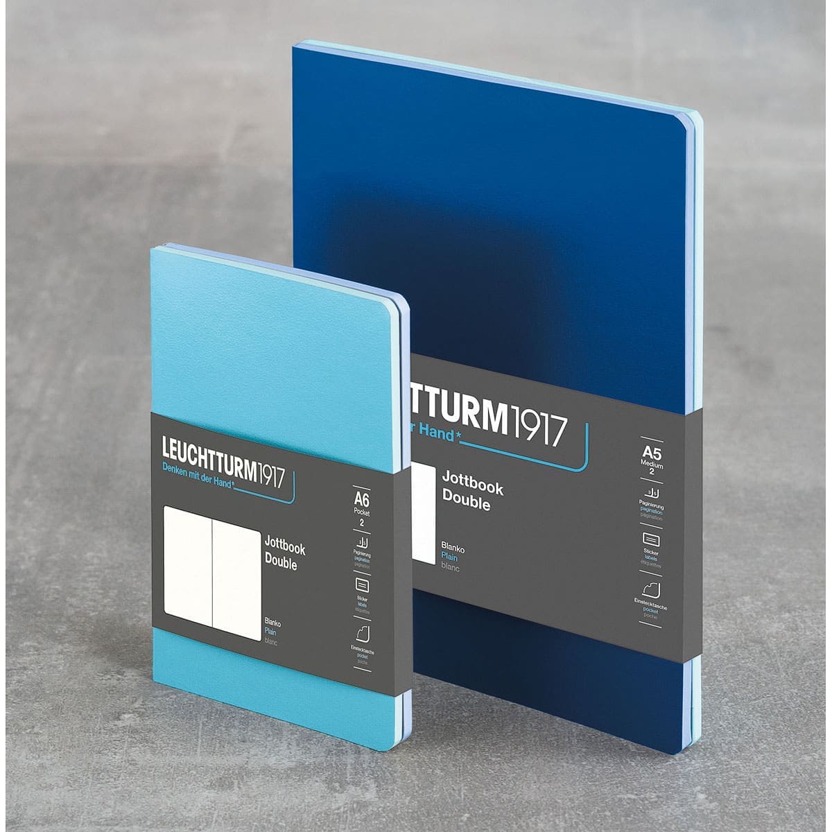 Jottbook Double Skrivhäften Dotted 2 - pack A6 Light grey/Black - 3 - Leuchtturm1917 - Tidformera